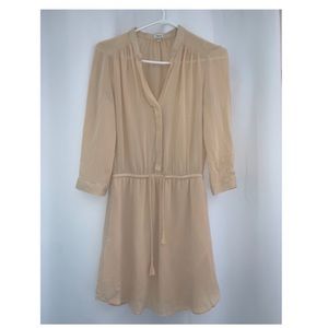 Babaton silk dress long sleeve xxs